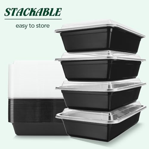 Glotoch Meal Prep Containers 32oz 50 Pack (32oz-50pc)