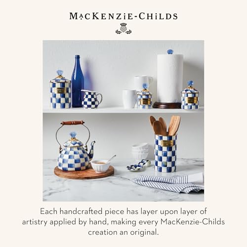 Enamel Utensil Holder (Royal Check)