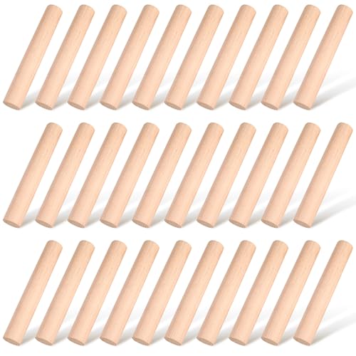 30 Pieces Small Rolling Pin Wood Mini Dumpling Dough Roller (30 Count)