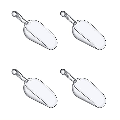 Elsa - 5-Ounce Plastic Ice Scoops (Set of 4), Plastic Utility Scoops, BPA-Free, Food-Grade, Shatter-Proof, Good for Kitchen and Restaurant, Perfect for Home and Commercial Use (4 Count)