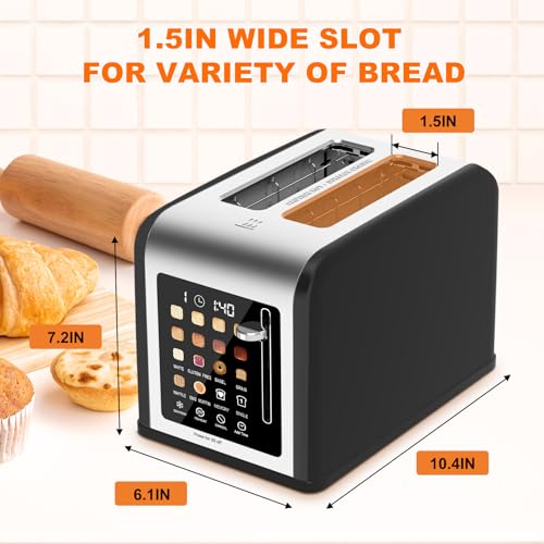 2 Slice Toaster Touch Screen (Black)