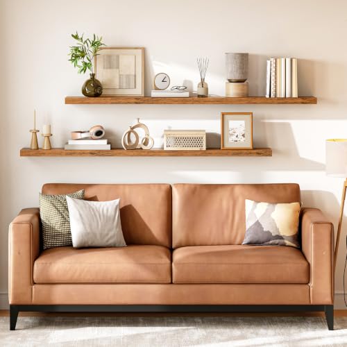 70.9" Floating Shelves for Wall (Rustic Brown / 70.9 Inches)