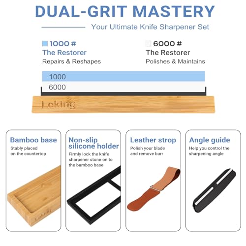 Knife Sharpener & Sharpening Stone Set