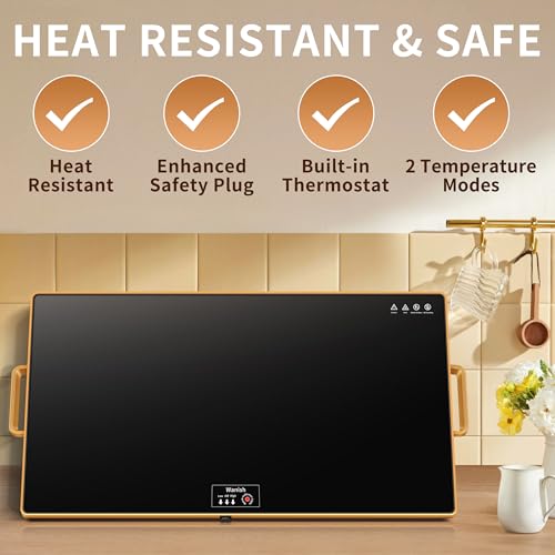 Electric Warming Tray (Black / Extra Large 32"x18")