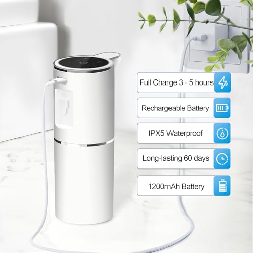 Automatic Liquid Soap Dispenser Bathroom Kitchen Dish Liquid Body Shampoo Shower Gel Hand Free Liquid (Liquid-white)