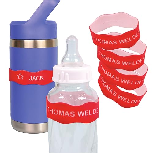 Orbit Labels Silicone Bottle Bands (Fire Truck Red)