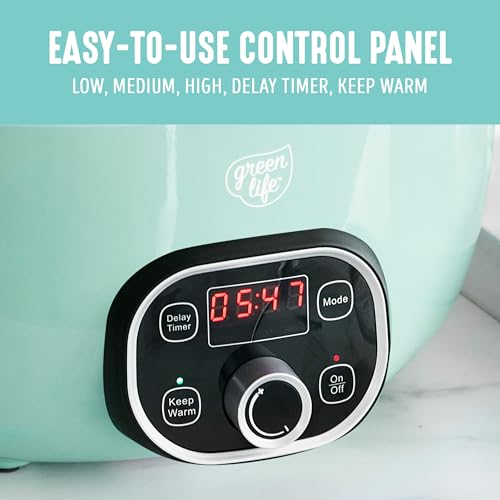 8QT Ceramic Nonstick Slow Cooker (Turquoise / 8 Quarts)