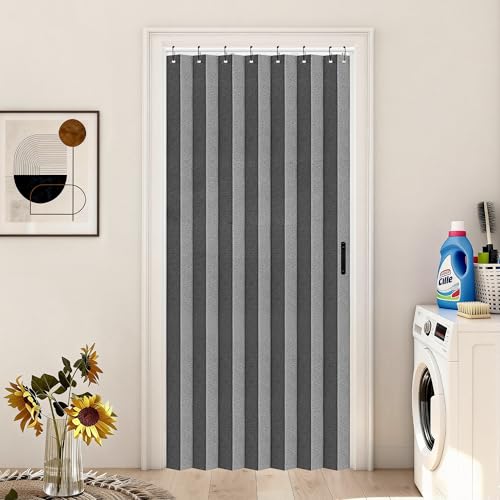 Closet Curtain for Open Closet (Grey / 39"W x 78"L (Pack of 1))