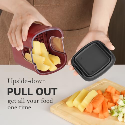 Multifunctional Vegetable Chopper Red (Cube / Red)