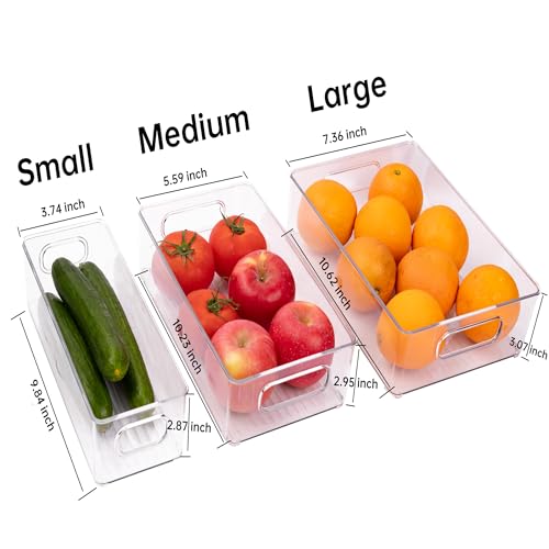 6 Pack Refrigerator Organizer Bins (6 Pack)