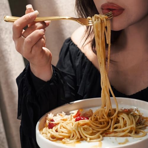 100 Pcs Gold Plastic Forks (Gold / 100)
