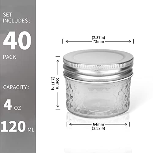 40 PACK Mason Jars