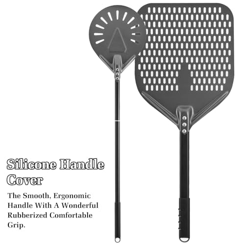 12 Inch + 7 Inch Perforated Pizza Peel Set (2 Count)