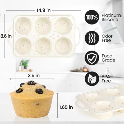 Jumbo Muffin Pan (Creamy Confetti / 6-Cup Jumbo)