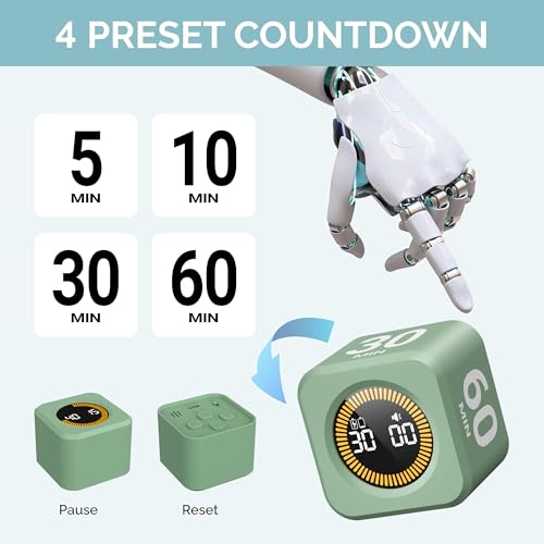 Pomodoro Timer (Green 5-10-30-60 Min)