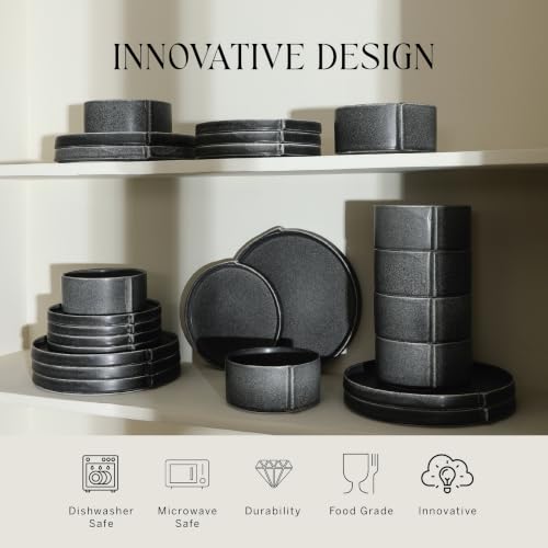 Bao Dinnerware (Charcoal / 24-Piece - Service for 8)