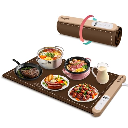 Warming Silicone Mat for Food (Large 1pack / Brown)