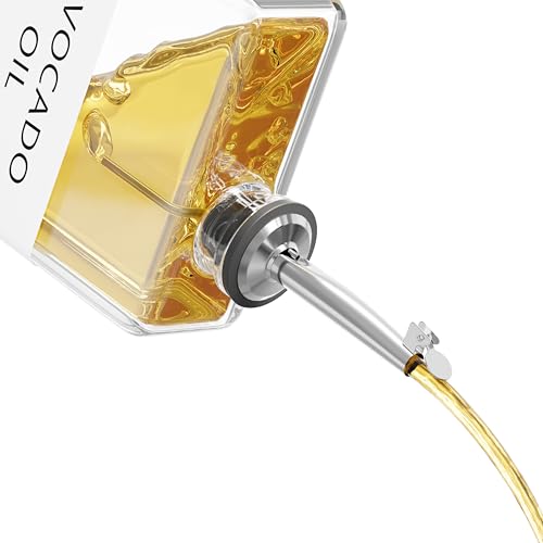 Kitchen Cooking Oil Dispenser Set (4 Pack / Silver)