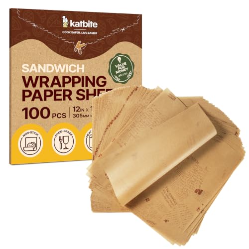 12 Inch Food Wrapping Paper 100PCS (100 Count)