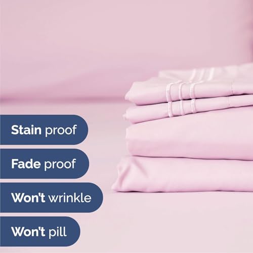 Cal King Size 4 Piece Sheet Set (32 - Light Pink / California King)