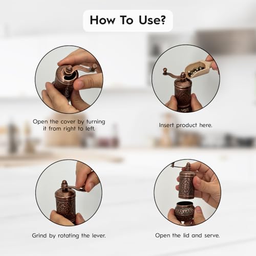 Manual Black Pepper Grinder (Nickel)