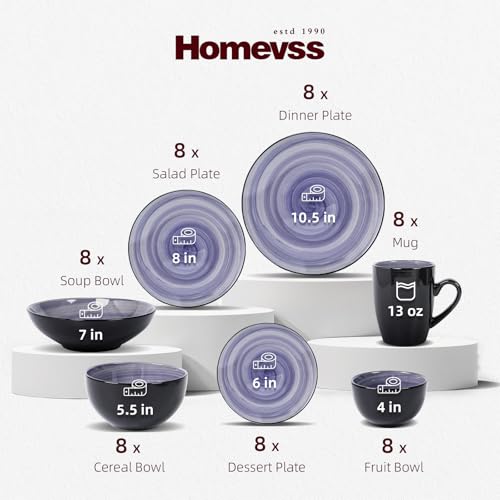 Stoneware Sonoma Dinnerware Set (56pc Set / Cobalt)