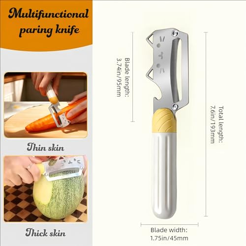 Vegetable Peeler Ergonomic Handle stainless steel Blade for Potato (Standard / Silver/White /Yellow)