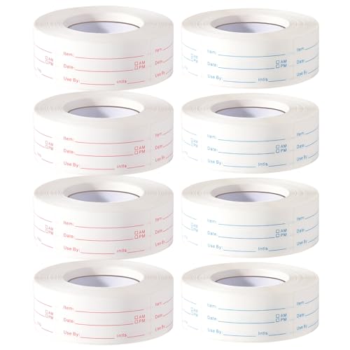 8 Rolls 4000 Pieces Removable Food Labels
