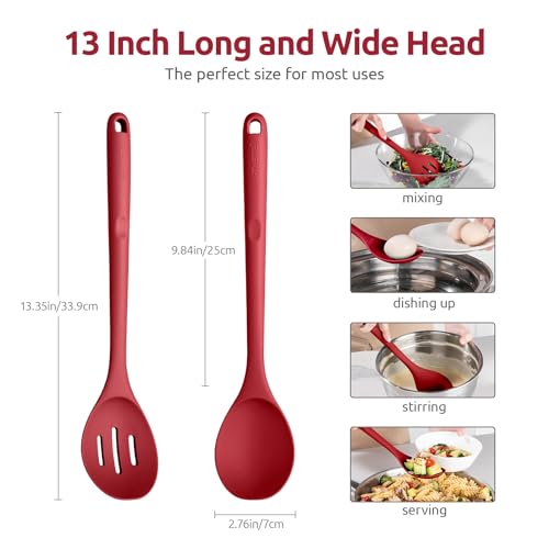 Silicone Spoons Set of 2 (Red)