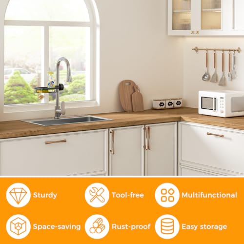 Sponge Holder Over Faucet Kitchen Sink Caddy Organizer