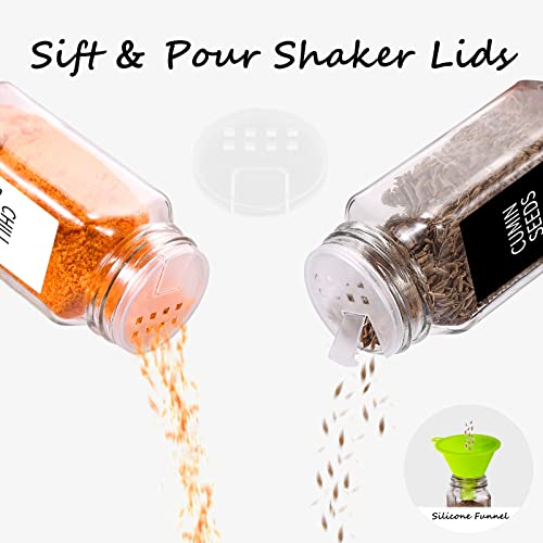 36 Pack Glass Spice Jars with Labels