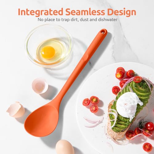 Silicone Cooking Spoon (Orange)