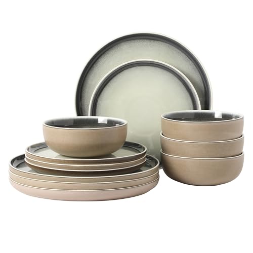 Island Bay 12 (Service for 4 (12pcs) / Black & Cream (Island Bay))