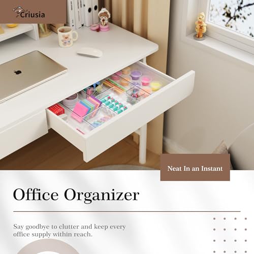 14 PCS Clear Plastic Drawer Organizer Set (14 Count)