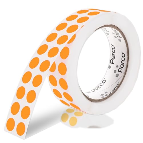 Neon Orange Round Circle Dot Sticker 1 (Neon Orange / 0.5 Inch)