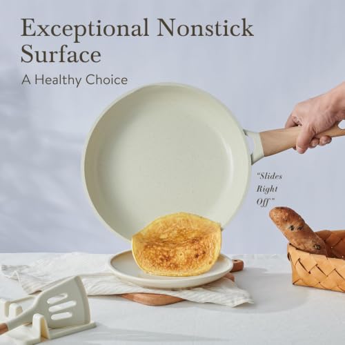 22 Piece Ceramic Cookware Set (Milky White)