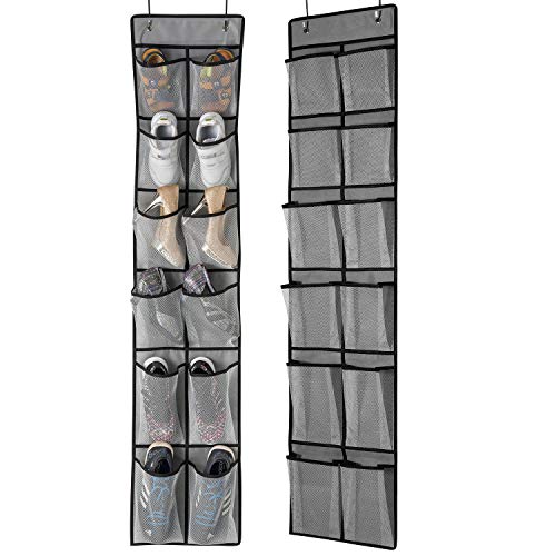 Over The Door Shoe Organizer 2 Pack (Grey-2 Pack of 12)
