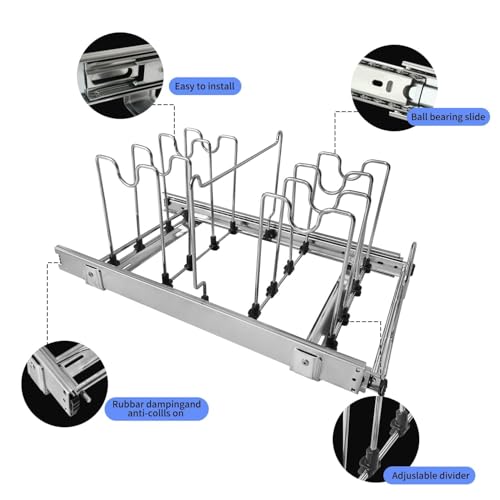 Pots and Pans Pull Out Organizer Under Cabinet (Pan Pot organizer)