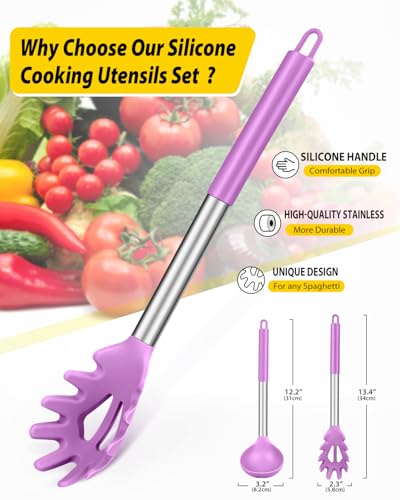 Silicone Soup Ladle and Pasta Spoon Set (2 Count)