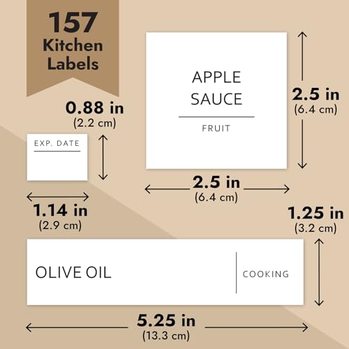 Minimalist Food Labels (157 Count)