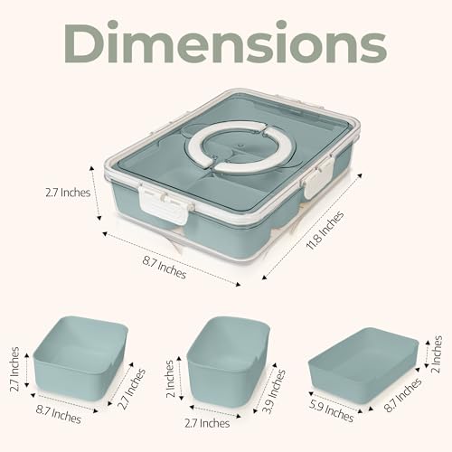 Small Snackle Box Container (Sage Green)