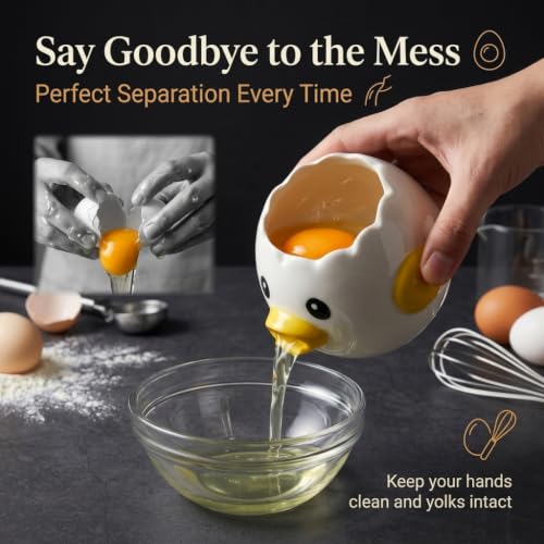 Ceramic Egg Filter Splitter (White-yellow)