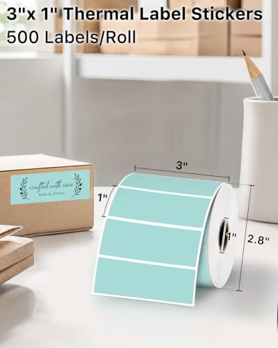 3x1 Inch Thermal Labels (3"x1" / Green)