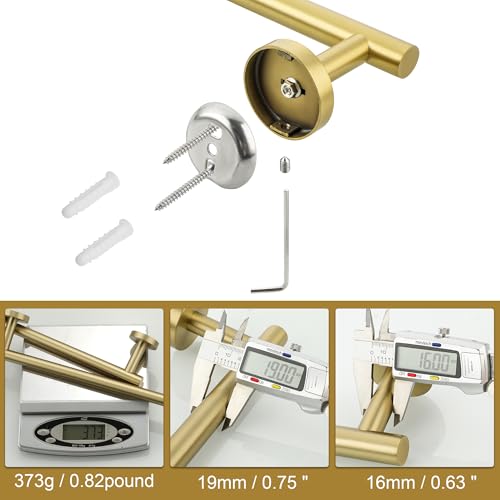 Towel Racks for Bathroom 29 Inch (Brushed Gold / 31.5" (29" Hanging Length))