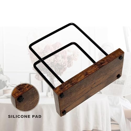 Wood Napkins Holder with Metal Wire