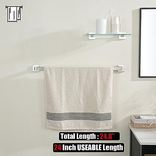 Brushed Towel Bar (26.41 Inch / Brushed Steel)