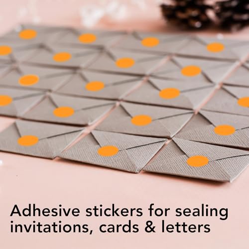 Neon Orange Round Circle Dot Sticker 1 (Neon Orange / 0.5 Inch)