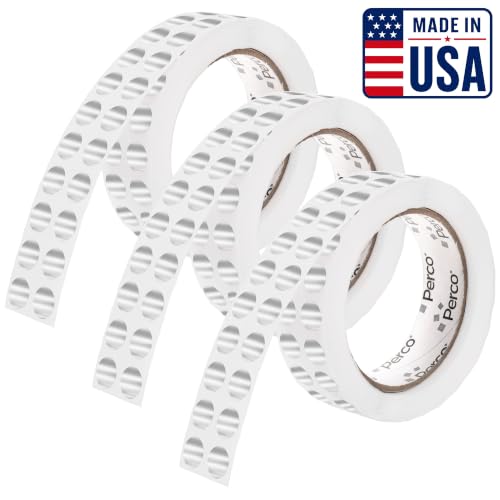 Metallic Silver Perforated Round Circle Dot Sticker 1 (Metallic Silver / 0.5 Inch)