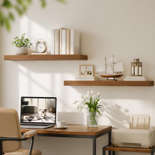 31.5" Floating Shelves for Wall (Walnut / 31.5 Inches)