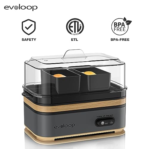 Rapid Egg Cooker Electric 6 Eggs Capacity (Black)